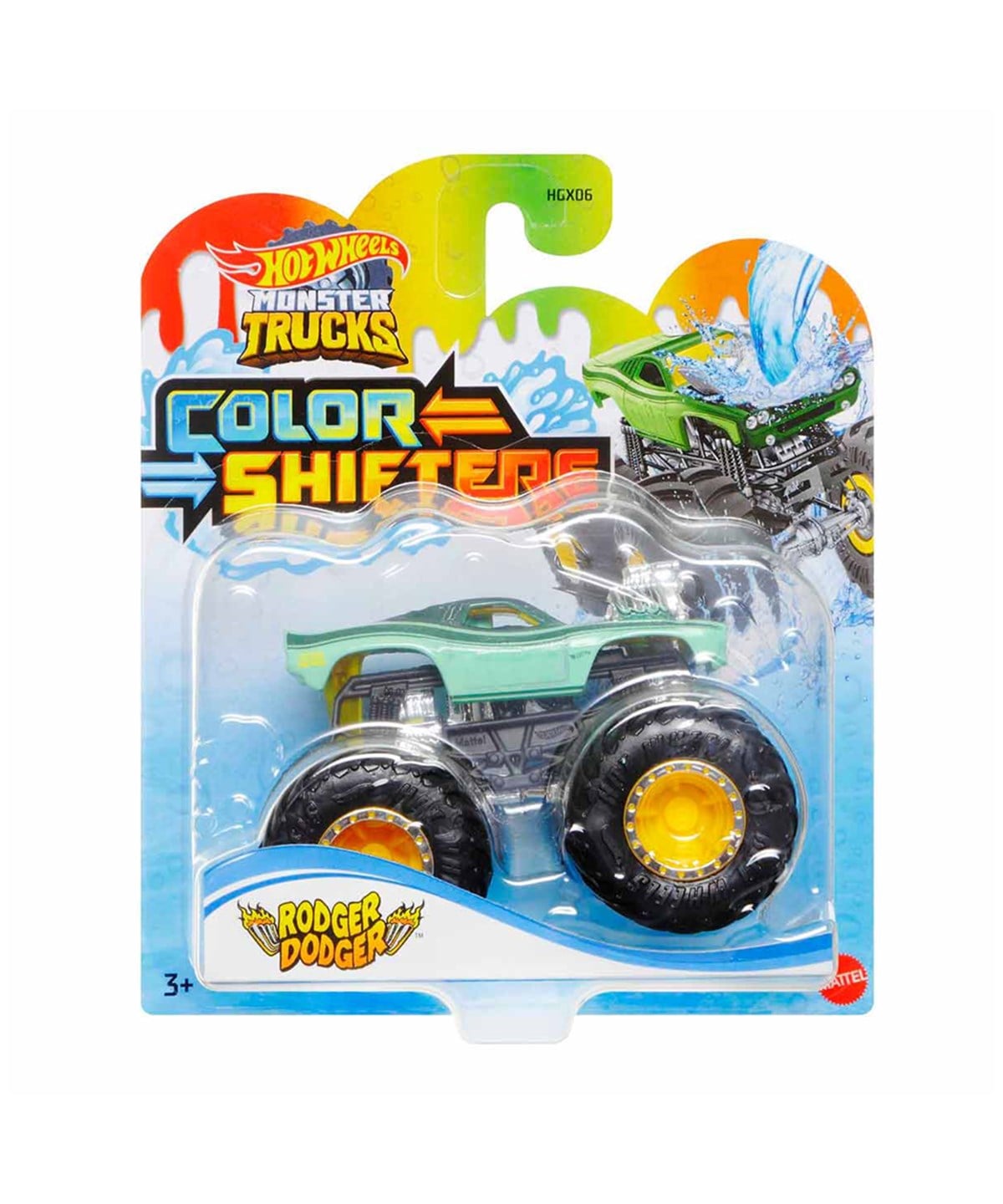 Çek-Bırak ve Sürmeli Arabalar, Hot Wheels, Hot Wheels Monster Trucks 1:64 Renk Değiştiren Arabalar HGX06 HGX11 Rodger Dodger