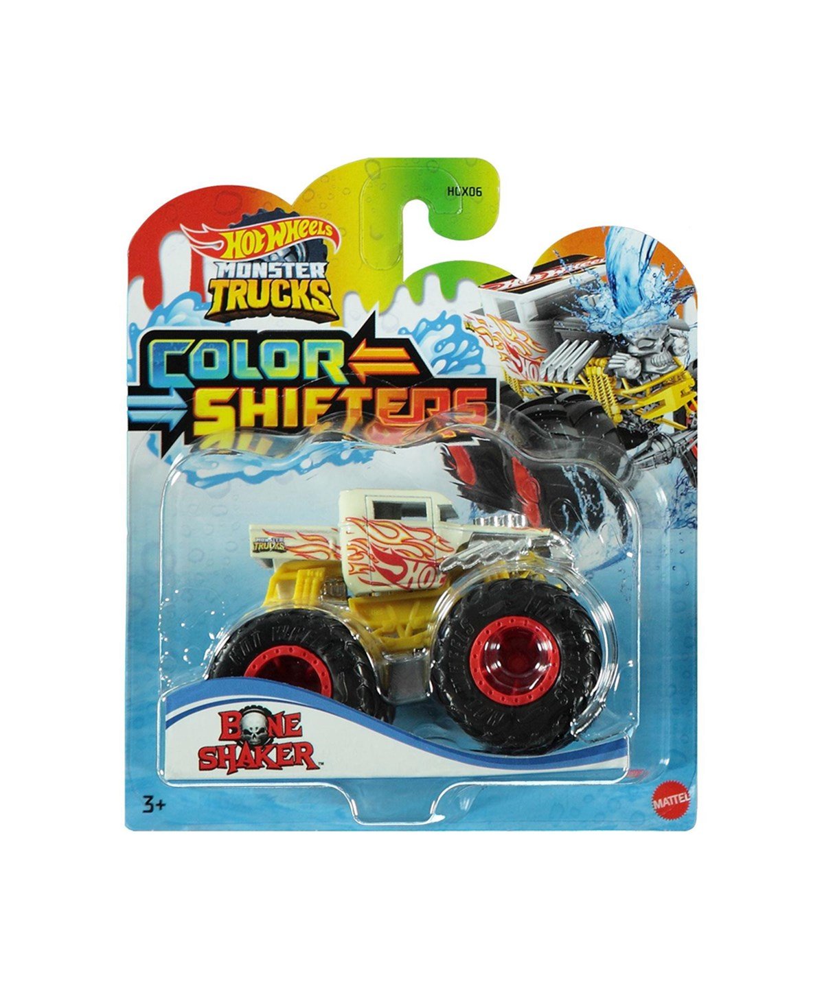 Çek-Bırak ve Sürmeli Arabalar, Hot Wheels, Hot Wheels Monster Trucks 1:64 Renk Değiştiren Arabalar HGX06 HGX07 Bone Shaker