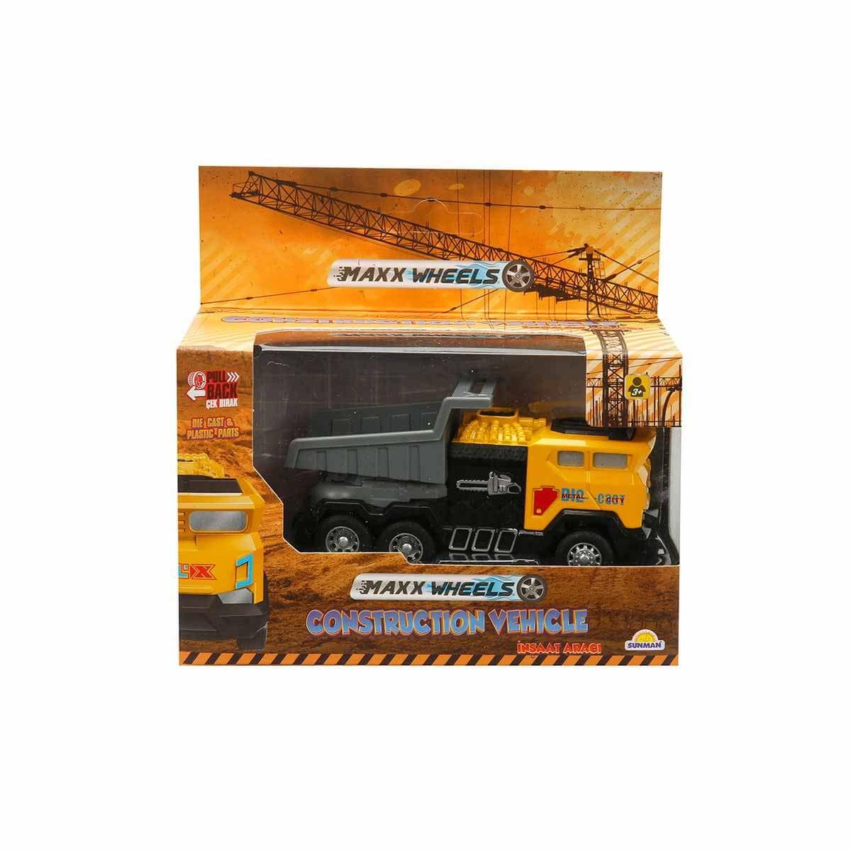 Çek-Bırak ve Sürmeli Arabalar, Sunman, Maxx Wheels Kamyon 20425 Sarı