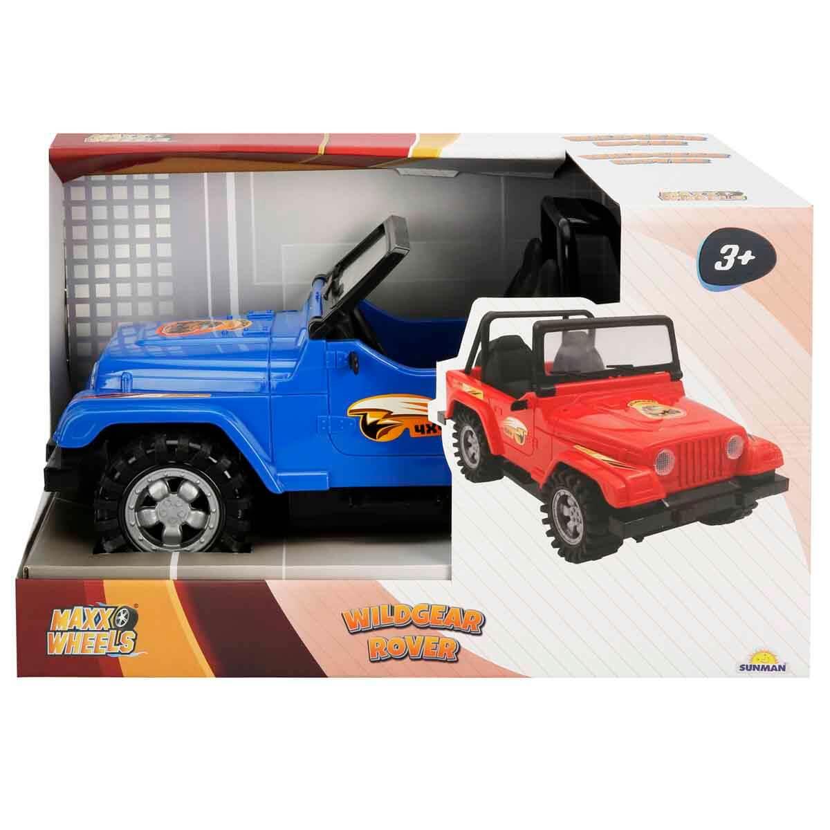 Çek-Bırak ve Sürmeli Arabalar, Sunman, Maxx Wheels 4x4 Wildgear Rover Jeep 53652 Mavi