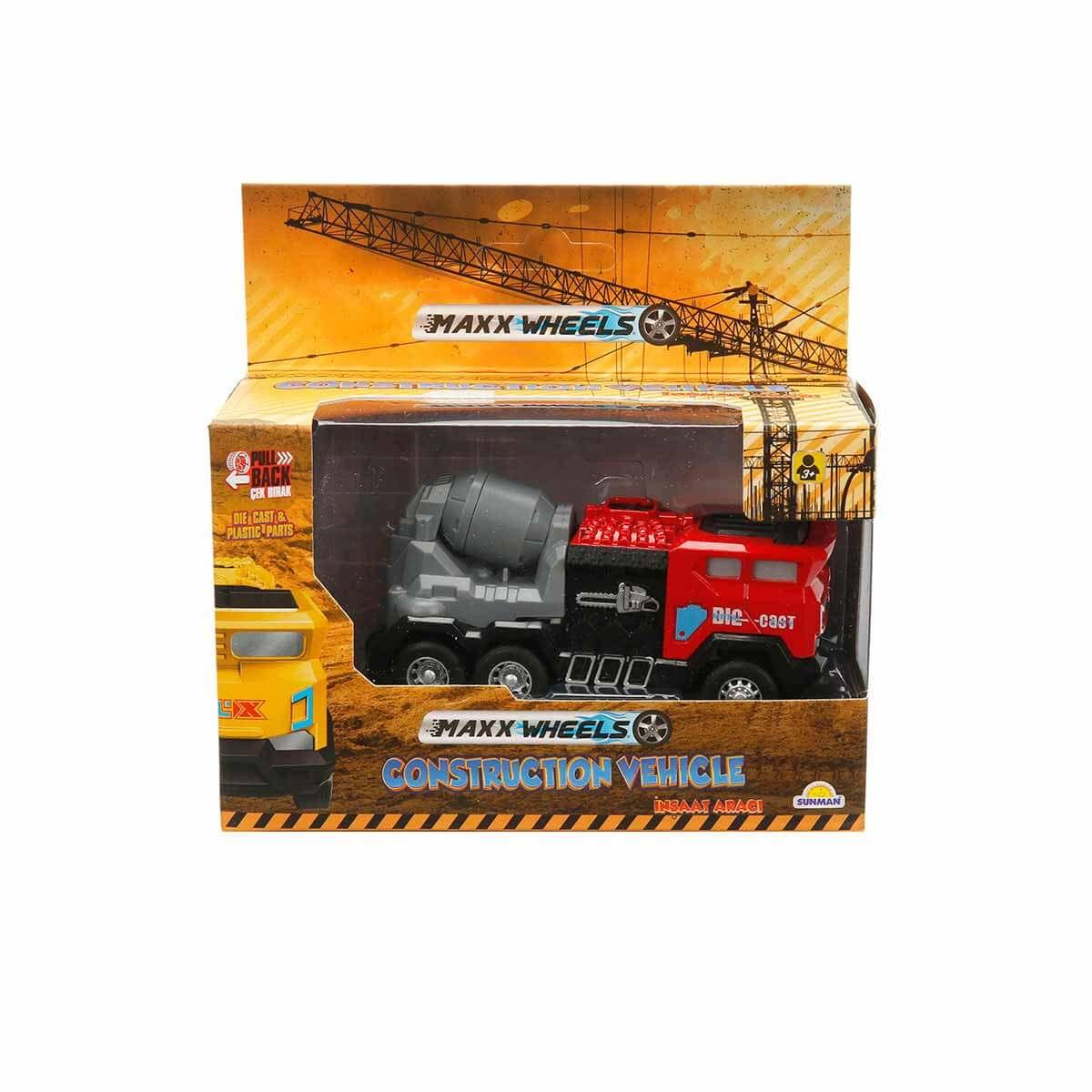 Çek-Bırak ve Sürmeli Arabalar, Sunman, Maxx Wheels Beton Mikseri 33500 Mavi