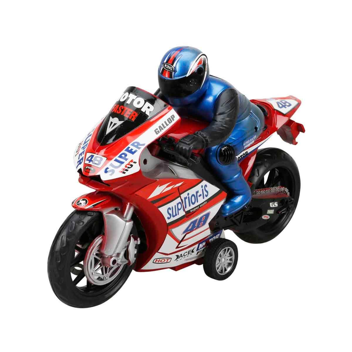 Çek-Bırak ve Sürmeli Arabalar, Sunman, Super Racer Sürtmeli Motorsiklet 32 cm 81010 Kırmızı