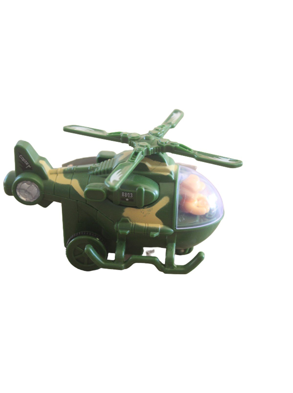 Çek-Bırak ve Sürmeli Arabalar, Merkez Oyuncak, Sürtmeli Mini Savaş Helikopteri 21248 Yeşil