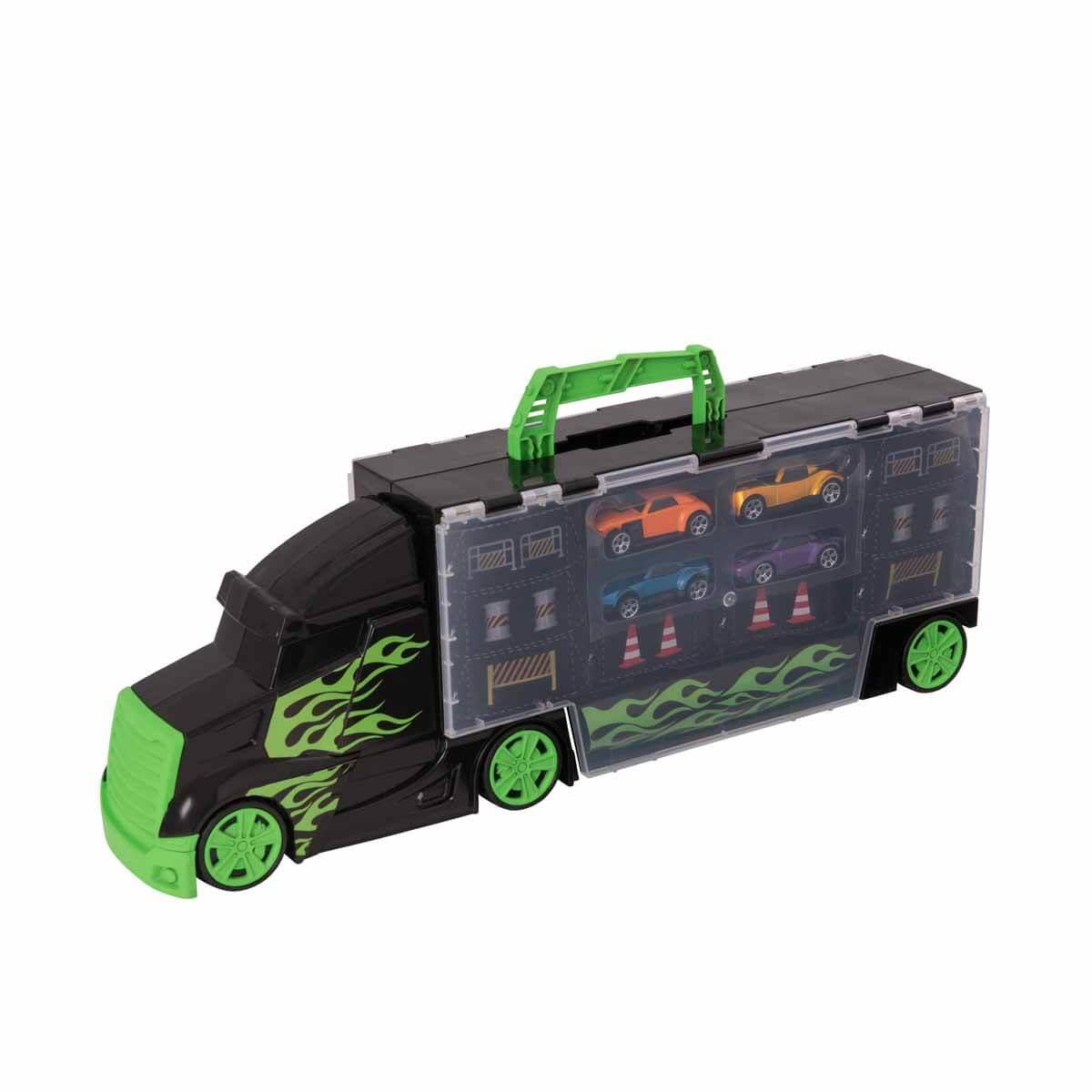 Çek-Bırak ve Sürmeli Arabalar, Sunman, Teamsterz 4 Araçlı Taşıma Çantalı Transporter