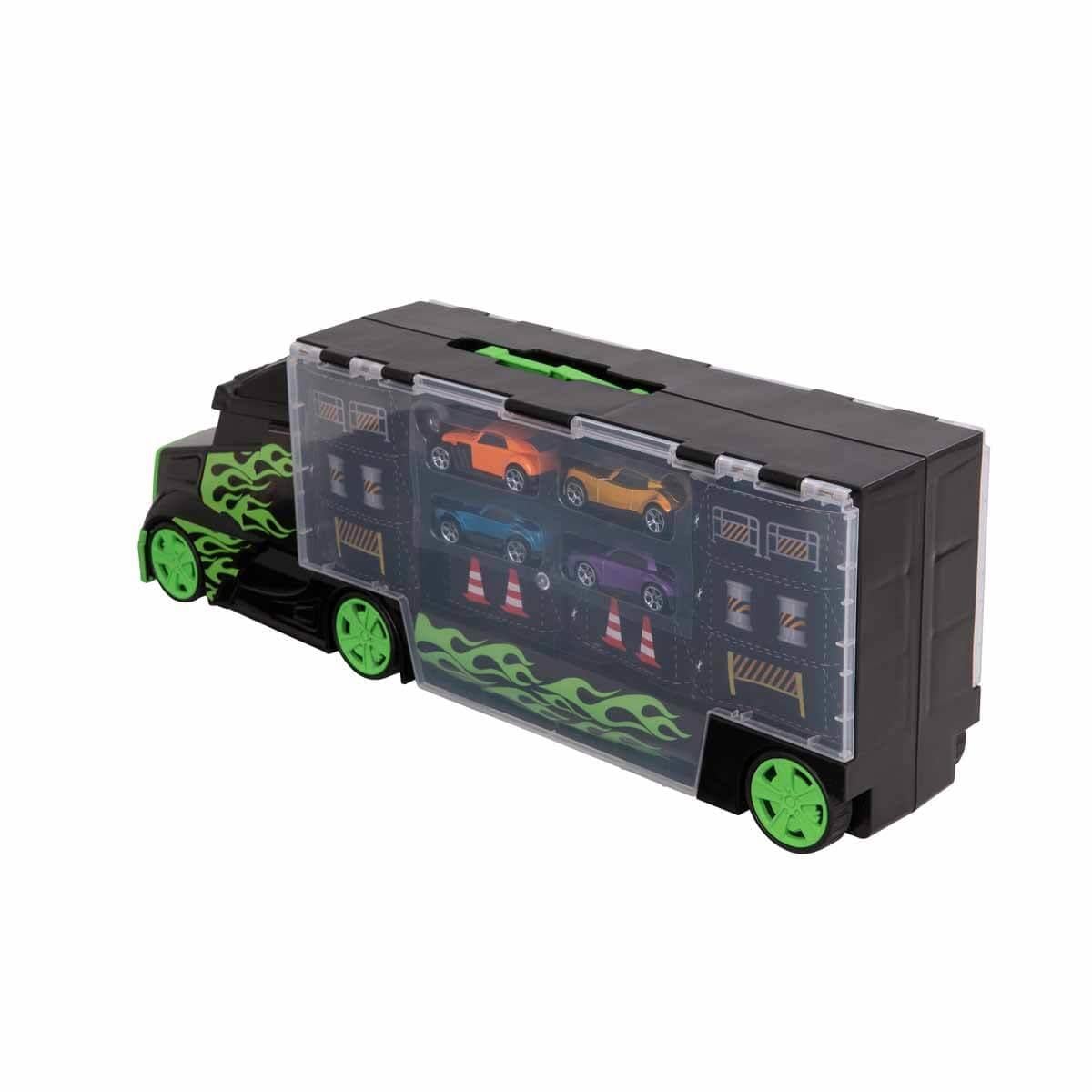Çek-Bırak ve Sürmeli Arabalar, Sunman, Teamsterz 4 Araçlı Taşıma Çantalı Transporter