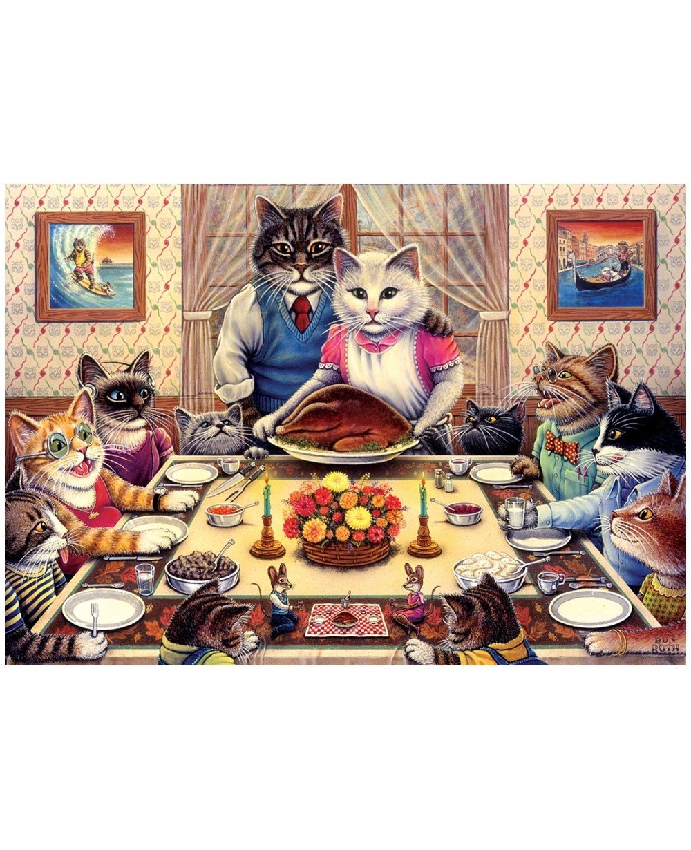 Çocuk Puzzle, ART PUZZLE, Art Puzzle Kedi Ailesi Ziyafette 260 Parça Puzzle 5025