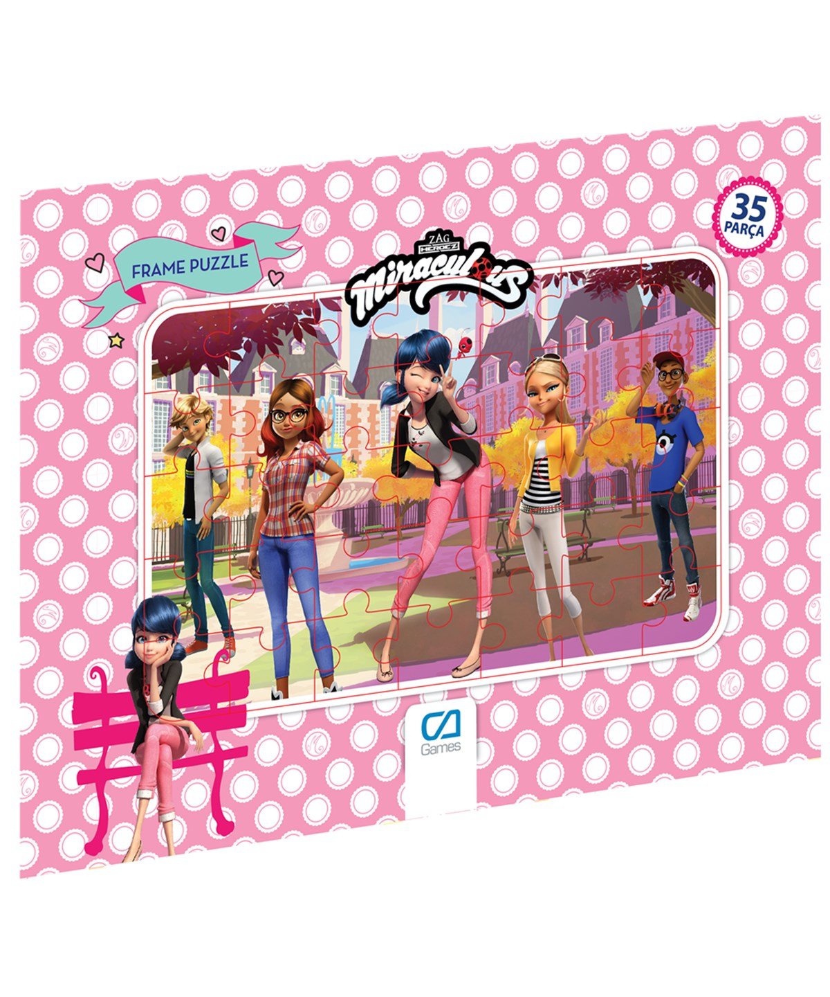 Çocuk Puzzle, CA Games, CA Games 5020-5022 Miraculous Frame Puzzle 35