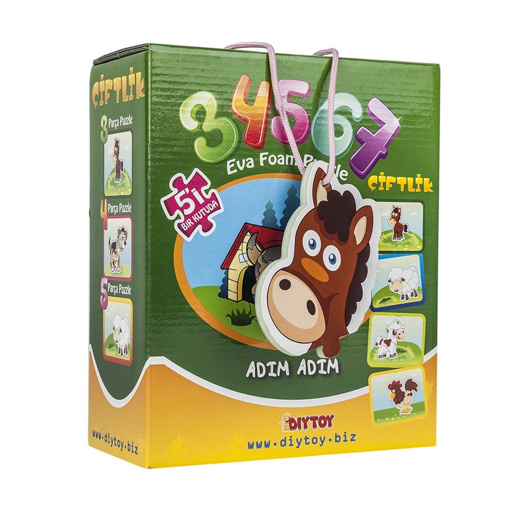 Çocuk Puzzle, Dıytoy, Dıytoy Adım Adım Eva Puzzle - Çitflik