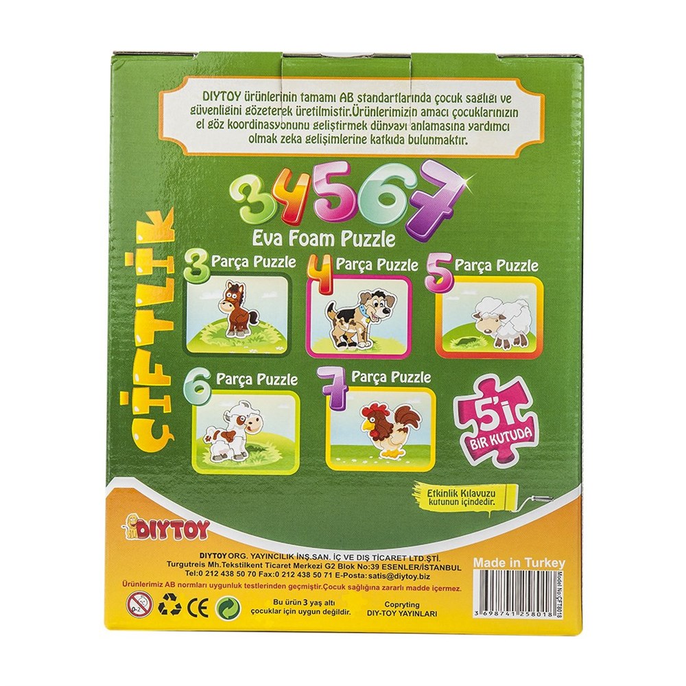 Çocuk Puzzle, Dıytoy, Dıytoy Adım Adım Eva Puzzle - Çitflik