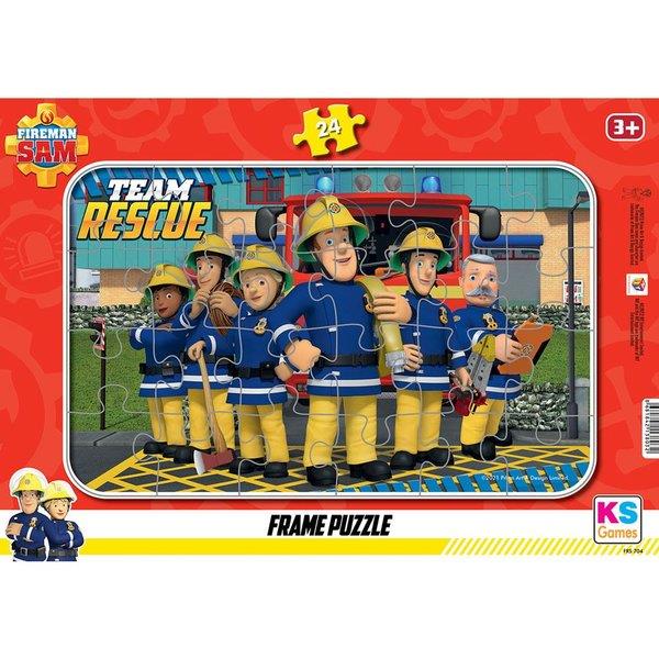 Çocuk Puzzle, KS GAMES, Fireman Sam Frame Puzzle 24 Parça