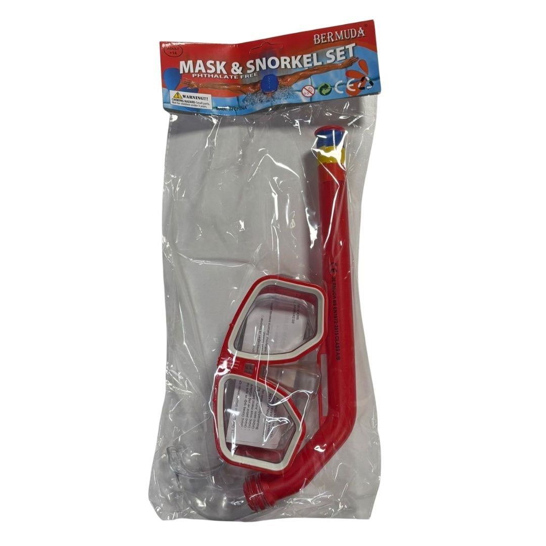 Deniz ve Havuz Ürünleri, OSMAN KIZILKAYA, Bermuda Pvc Maske Snorkel Set AK405 Kımızı
