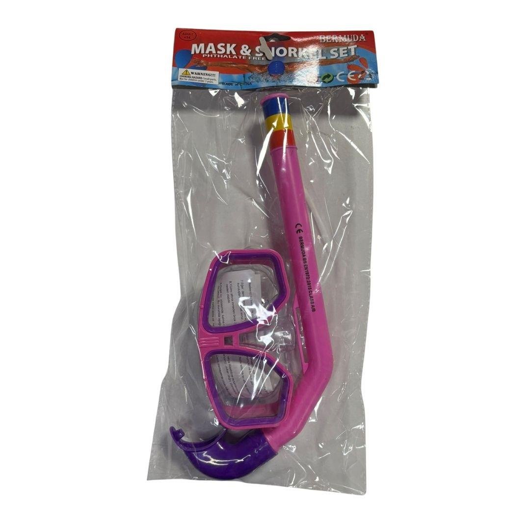 Deniz ve Havuz Ürünleri, OSMAN KIZILKAYA, Bermuda Pvc Maske Snorkel Set AK405 Pembe
