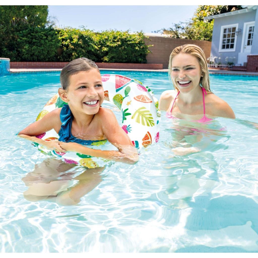 Deniz ve Havuz Ürünleri, intex, Intex Baskılı Simit 61 cm 6-10 Yaş 52418 Meyve Desenli