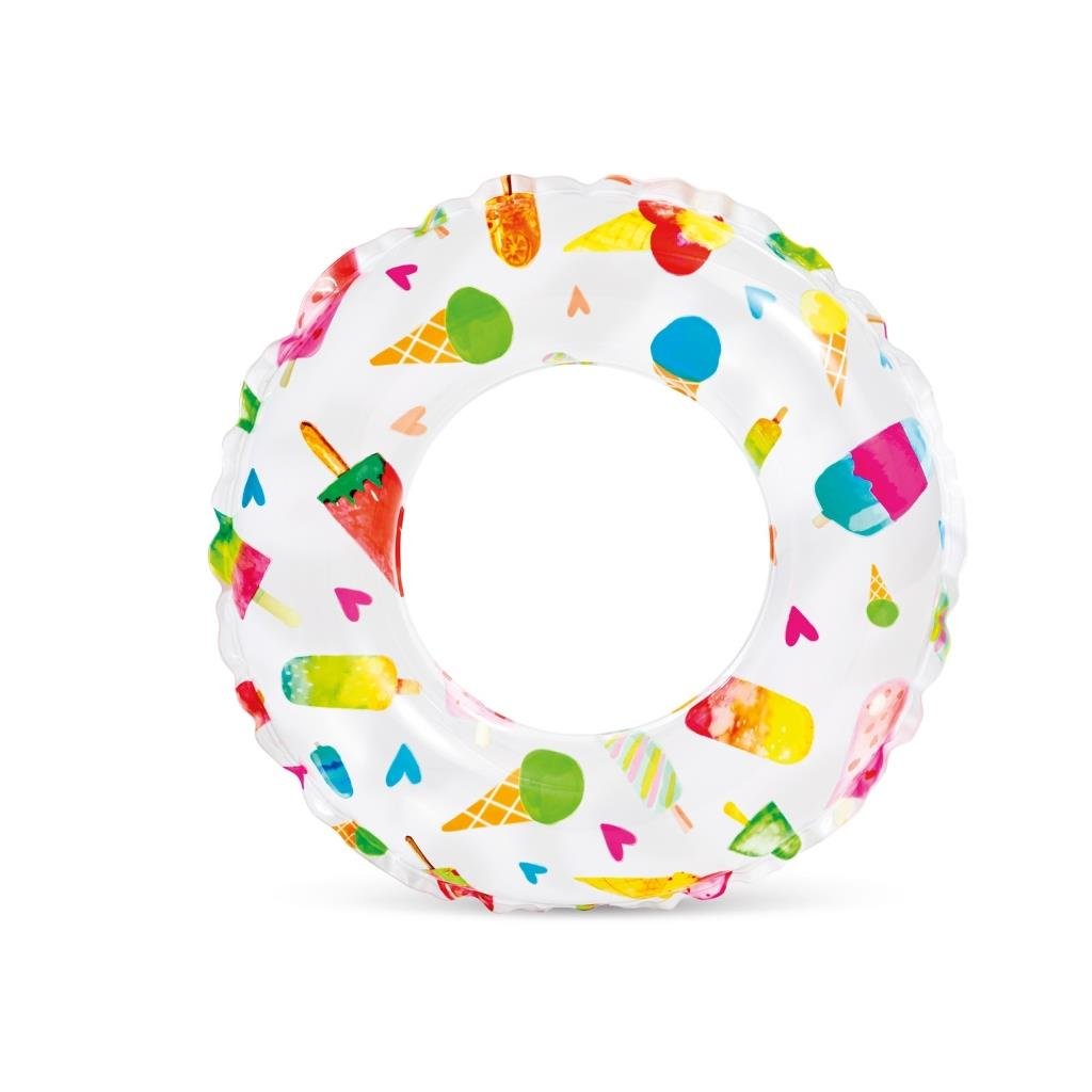 Deniz ve Havuz Ürünleri, intex, Intex Desenli Simit 51 cm 3-6 Yaş 52302 Dondurma Desenli