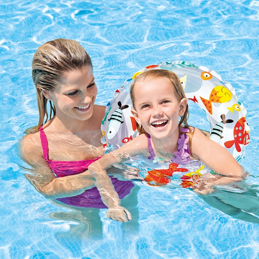 Deniz ve Havuz Ürünleri, intex, Intex Desenli Simit 51 cm 3-6 Yaş 52302 Balık Desenli