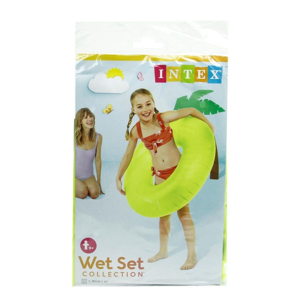 Deniz ve Havuz Ürünleri, intex, Intex Neon Renkli Simit 91 cm 9+ Yaş 52623 Sarı