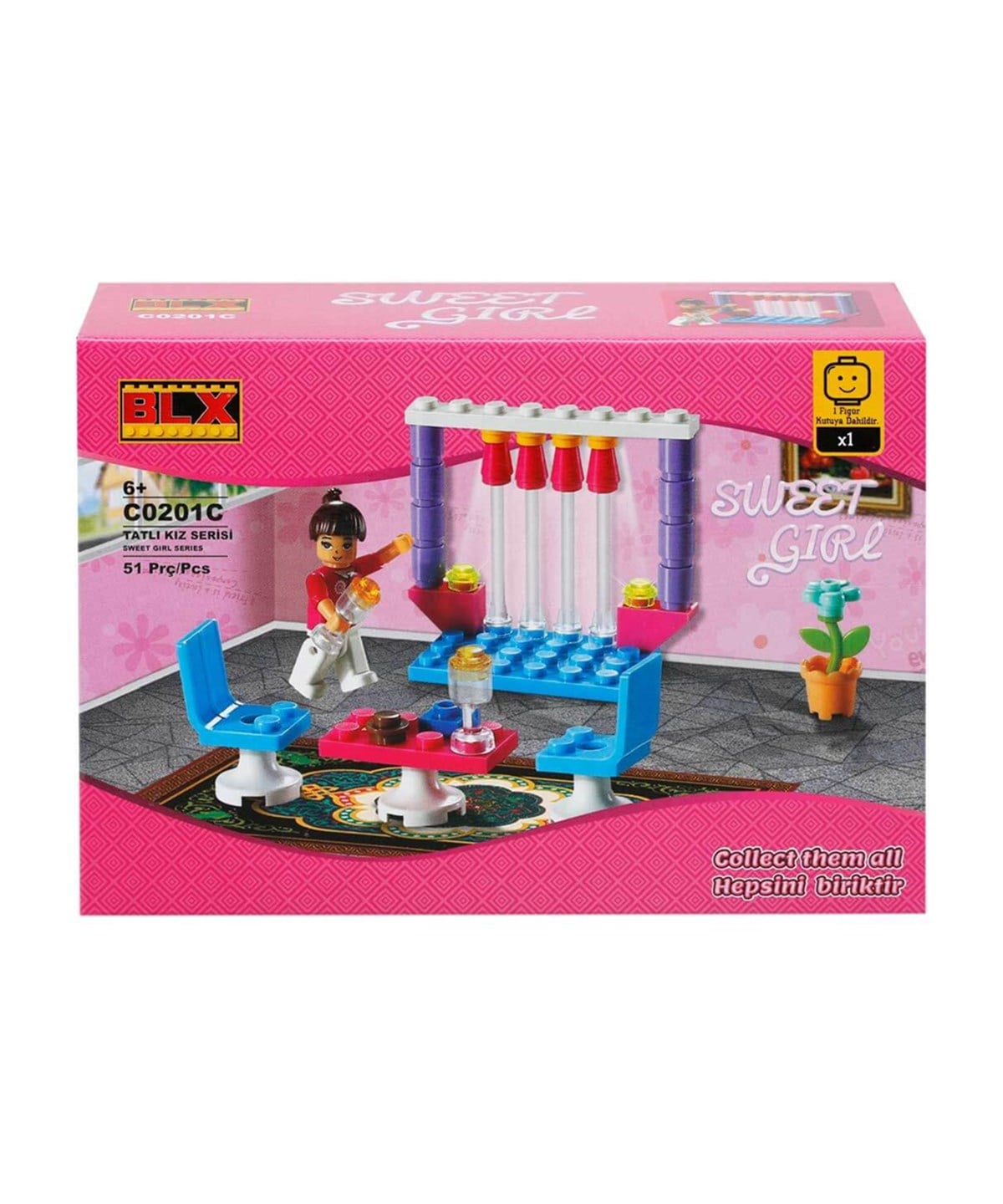 Diğer Lego Setleri, Sunman, BLX C0201A Sweet Girl Yaz Tatili Lego Setleri 91703 Sahne Modeli