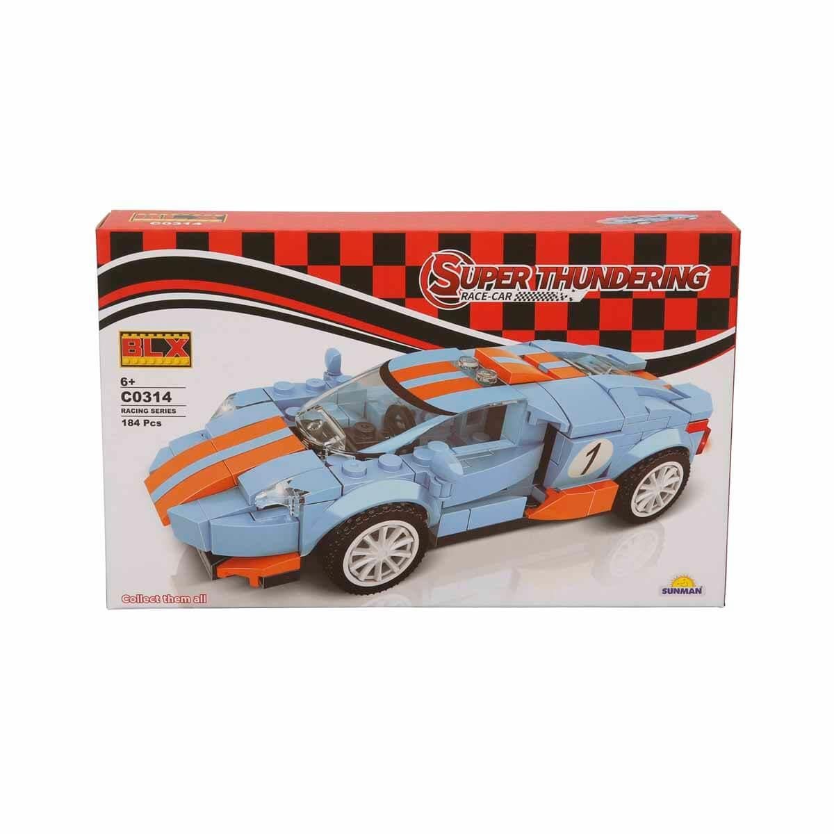 Diğer Lego Setleri, Sunman, BLX Racing Yarış Arabaları C0314 92830 Mavi Turuncu Araba