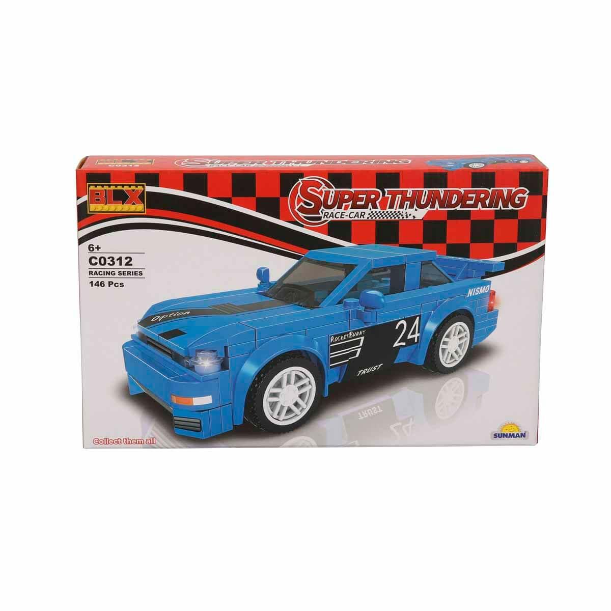 Diğer Lego Setleri, Sunman, BLX Racing Yarış Arabaları C0312 92816 Mavi Araba 146 Parça