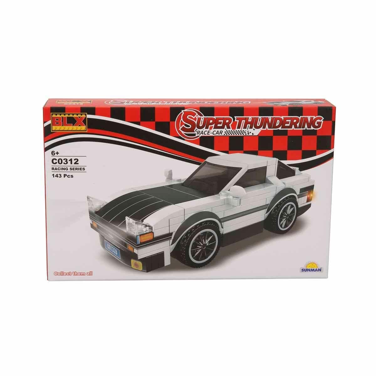 Diğer Lego Setleri, Sunman, BLX Racing Yarış Arabaları C0312 92816 Beyaz Araba 143 Parça
