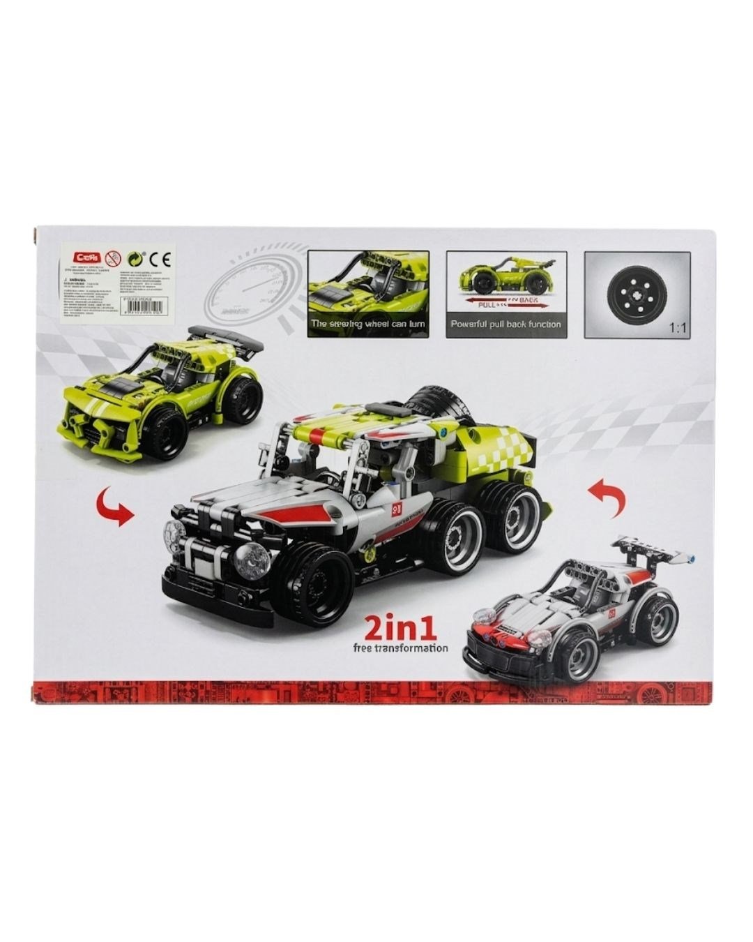 Diğer Lego Setleri, Ceren, CTOY 2 in 1 Blok Yarış Arabası 222 Parça