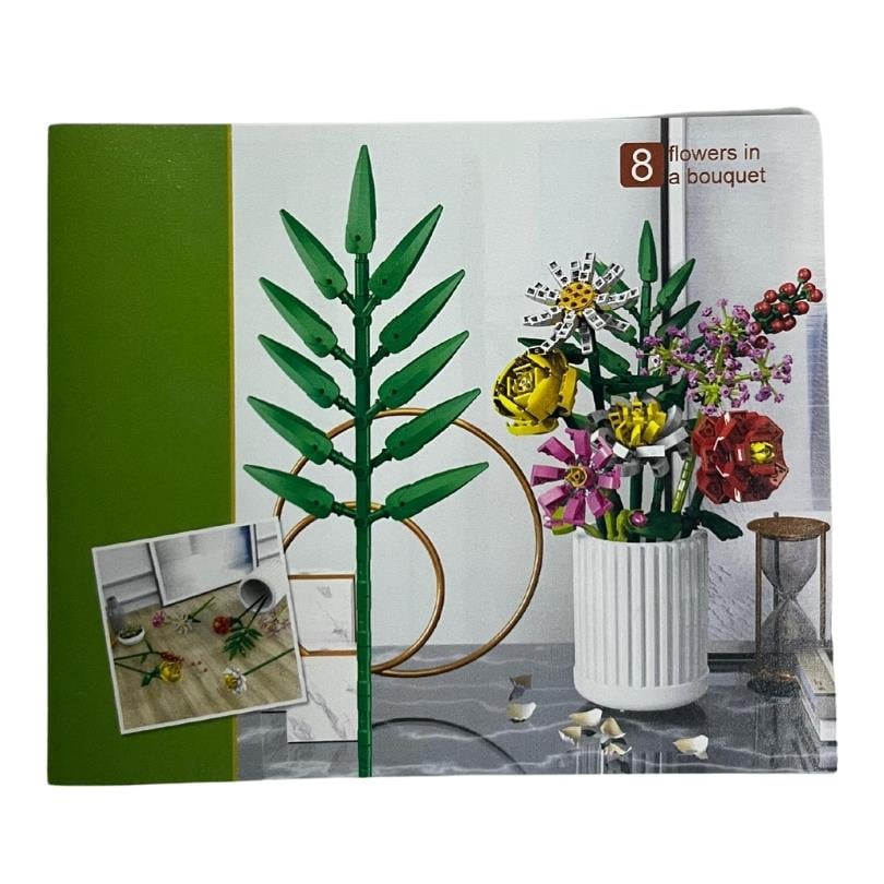 Diğer Lego Setleri, Ceren, CTOY Mini Blok Çiçekler 76032 Chrysalidocarpus (Areca)