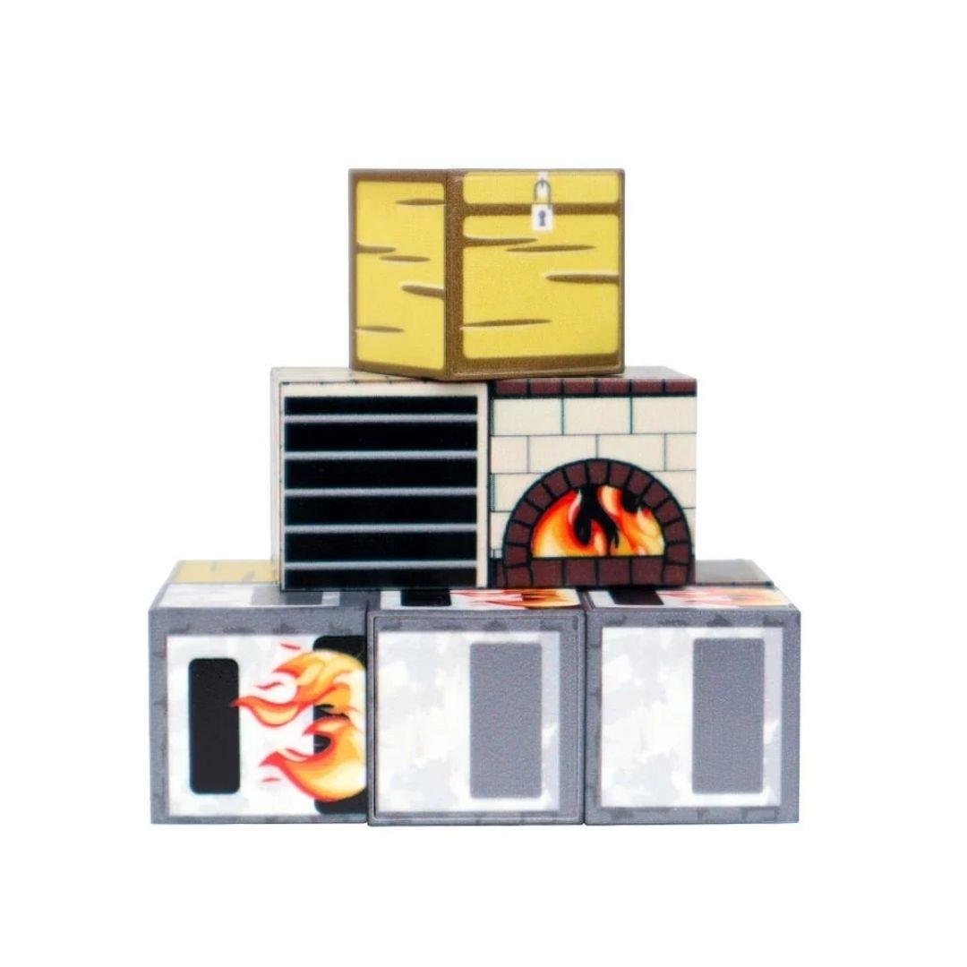 Diğer Lego Setleri, MEGA OYUNCAK, Megacraft Manyetik Bloklar 9 Parça Dandık-Ocak Desenli