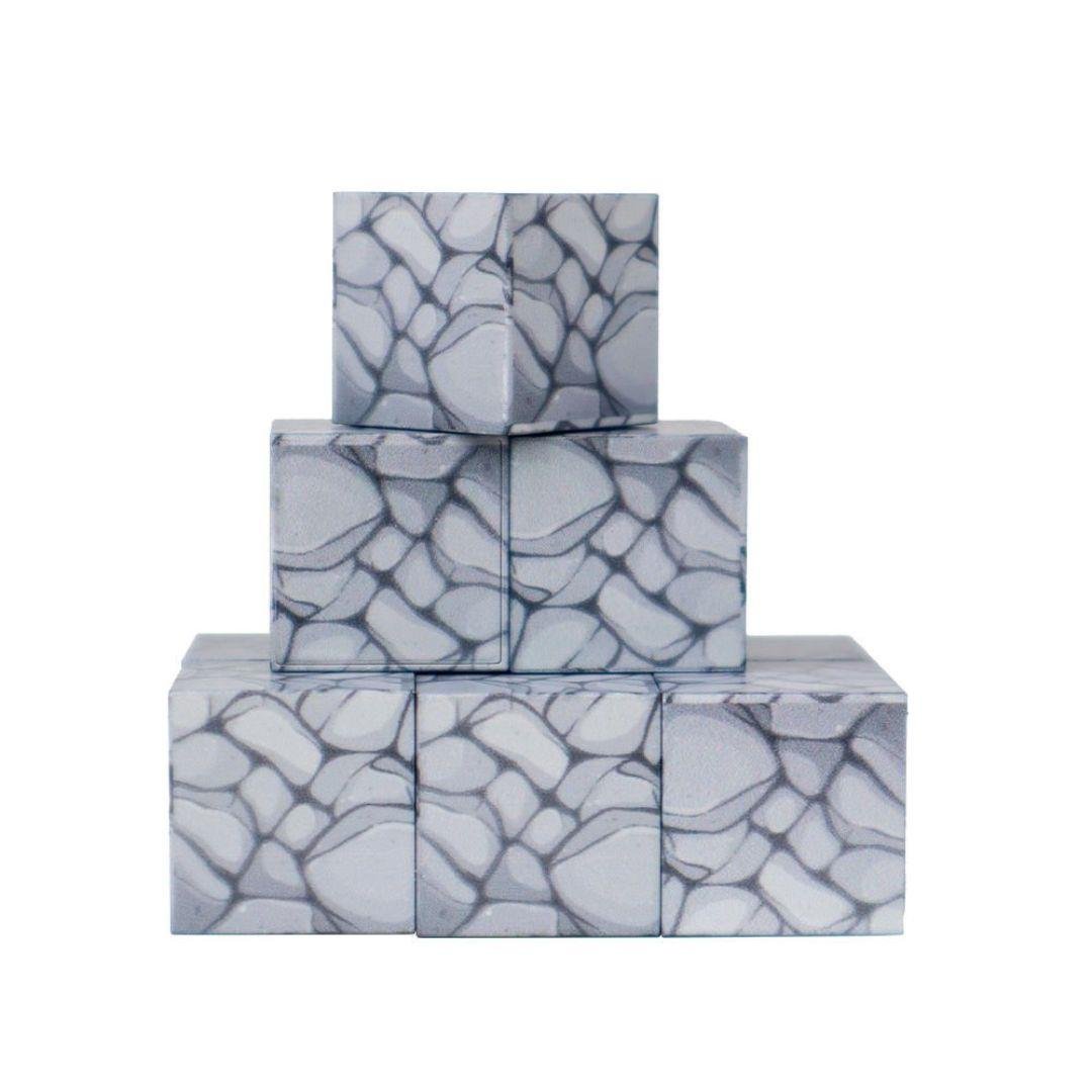 Diğer Lego Setleri, MEGA OYUNCAK, Megacraft Manyetik Bloklar 9 Parça Taş Blok Desenli