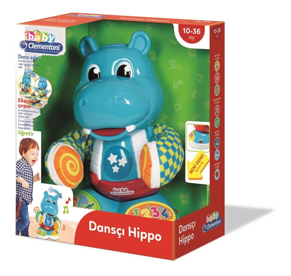 Eğitici Bebek Oyuncakları, Baby Clementoni, Baby Clementoni Eğitici Dansçı Hippo Sesli ve Işıklı