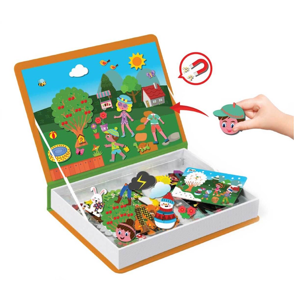 Eğitici Bebek Oyuncakları, Dıytoy, Dıytoy Magnet Hikaye Oluşturma Mevsimler 98 Manyetik Parça