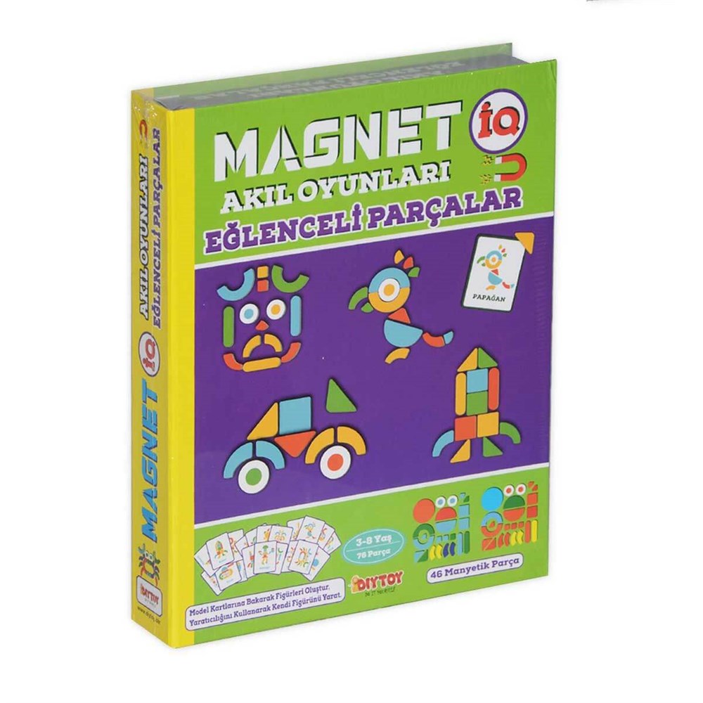 Eğitici Bebek Oyuncakları, Dıytoy, Dıytoy Magnet Akıl Oyunları Eğlenceli Parçalar 46 Manyetik Parça