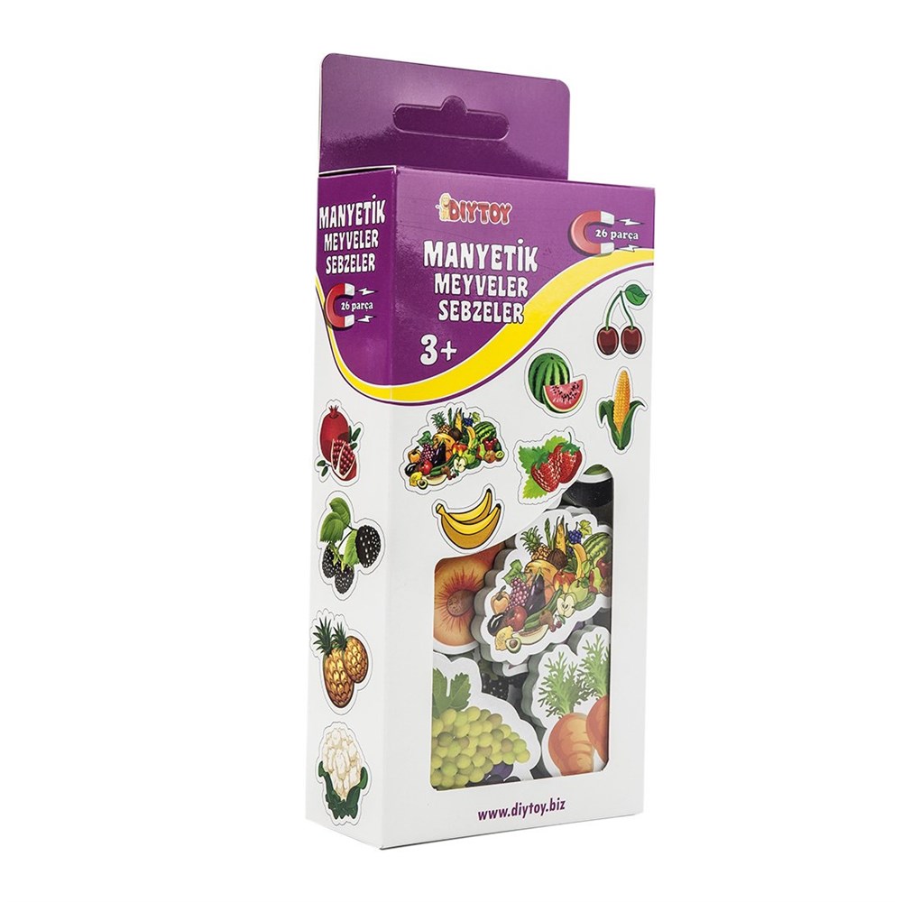 Eğitici Bebek Oyuncakları, Dıytoy, Dıytoy Manyetik Meyveler ve Sebzeler 26 Parça