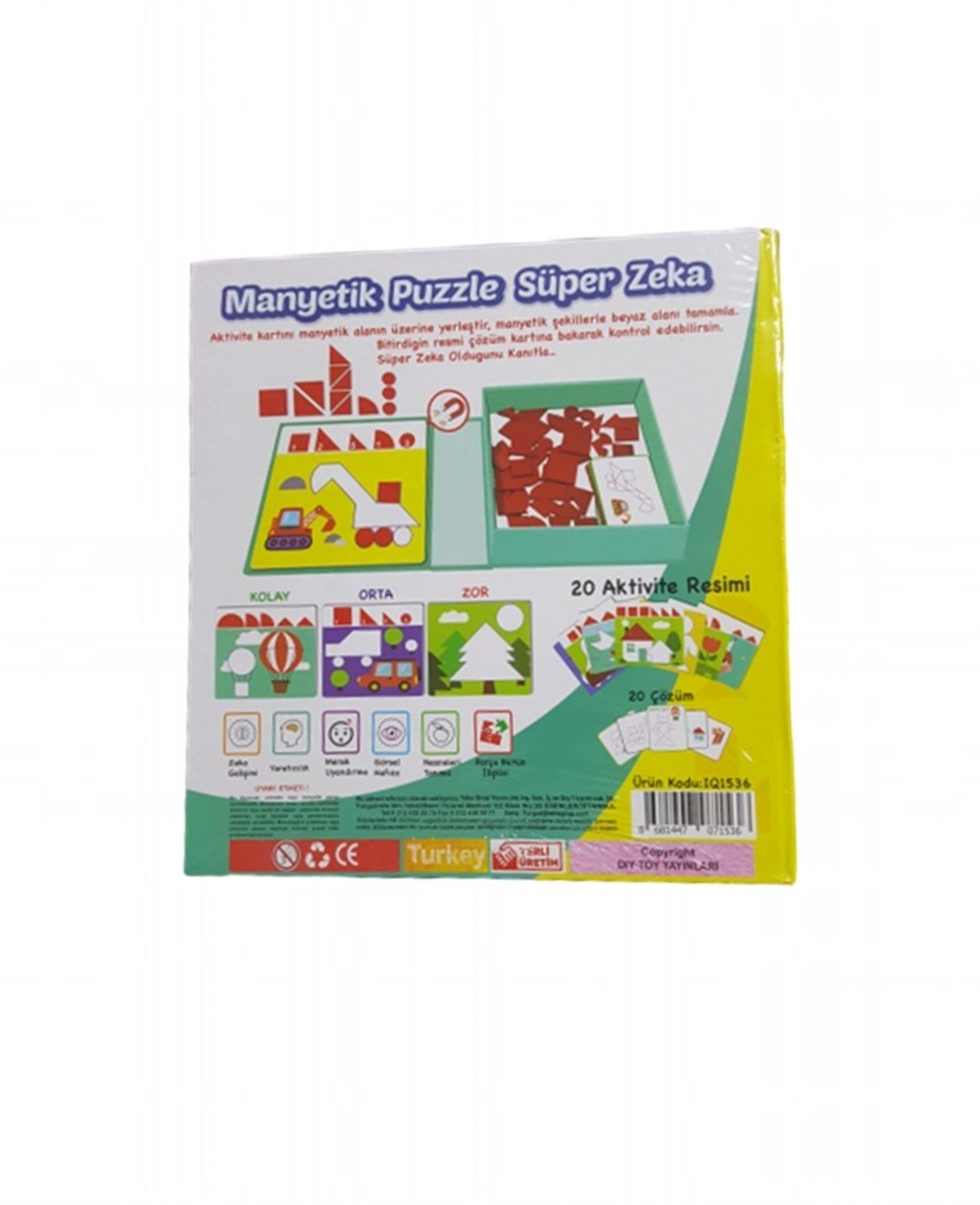 Eğitici Bebek Oyuncakları, Dıytoy, Dıytoy Manyetik Puzzle Süper Zeka 20 Aktivite Resmi