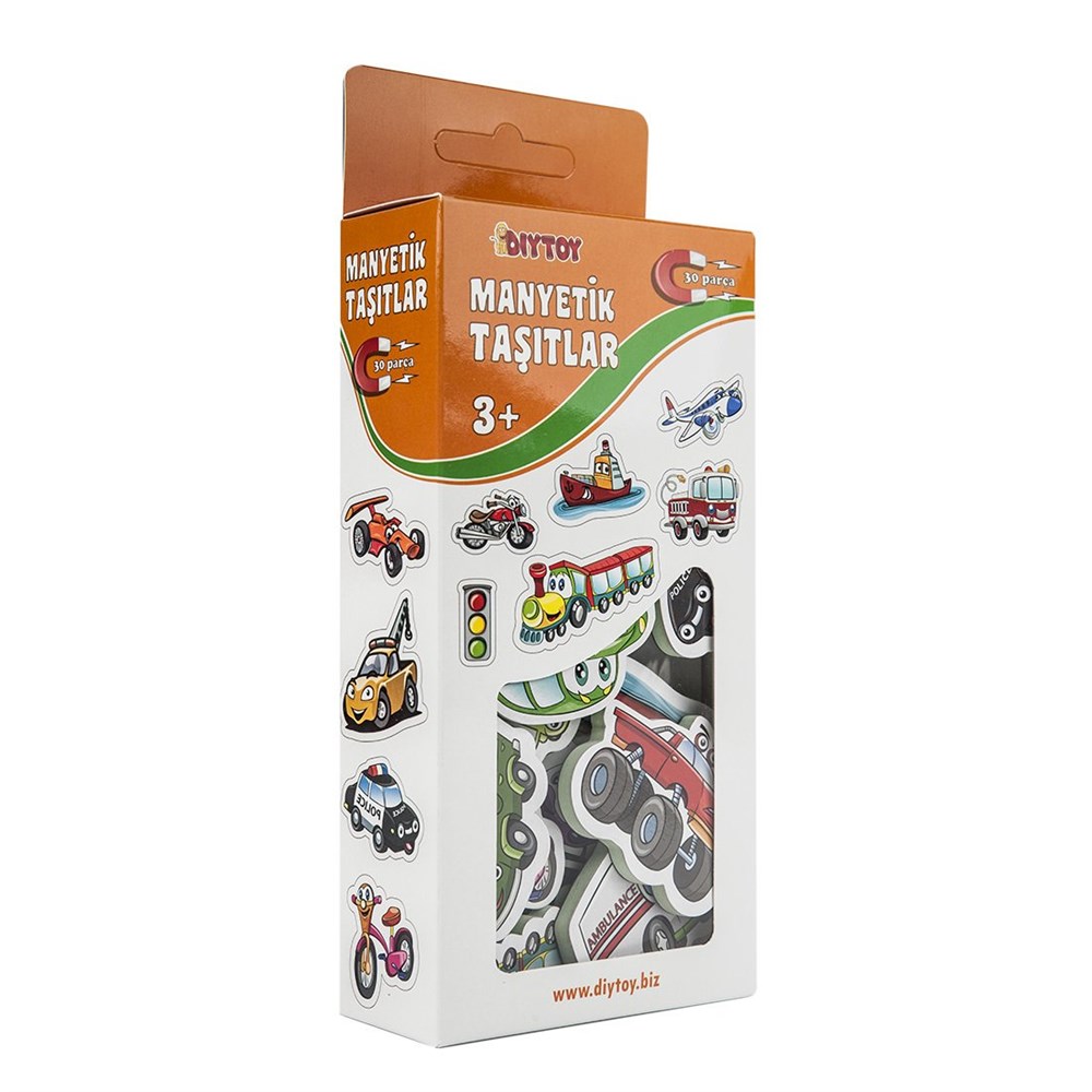 Eğitici Bebek Oyuncakları, Dıytoy, Diytoy Manyetik Taşıtlar 30 Parça
