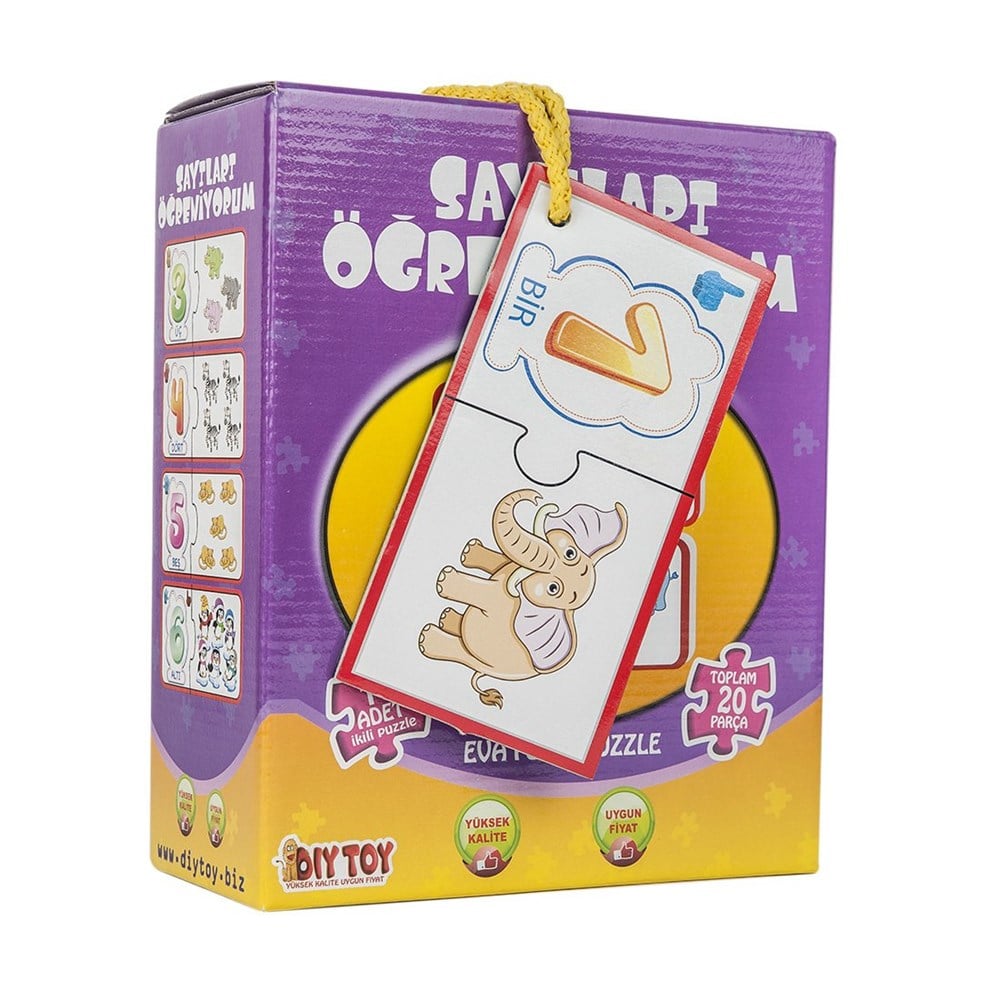Eğitici Bebek Oyuncakları, Dıytoy, Dıytoy Sayıları Öğreniyorum Eva Puzzle 11 Adet