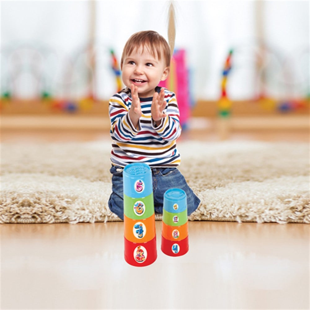 Eğitici Bebek Oyuncakları, Furkan Toys, Eğitici Oyuncak 3 in 1 Silindir Kule FR55788