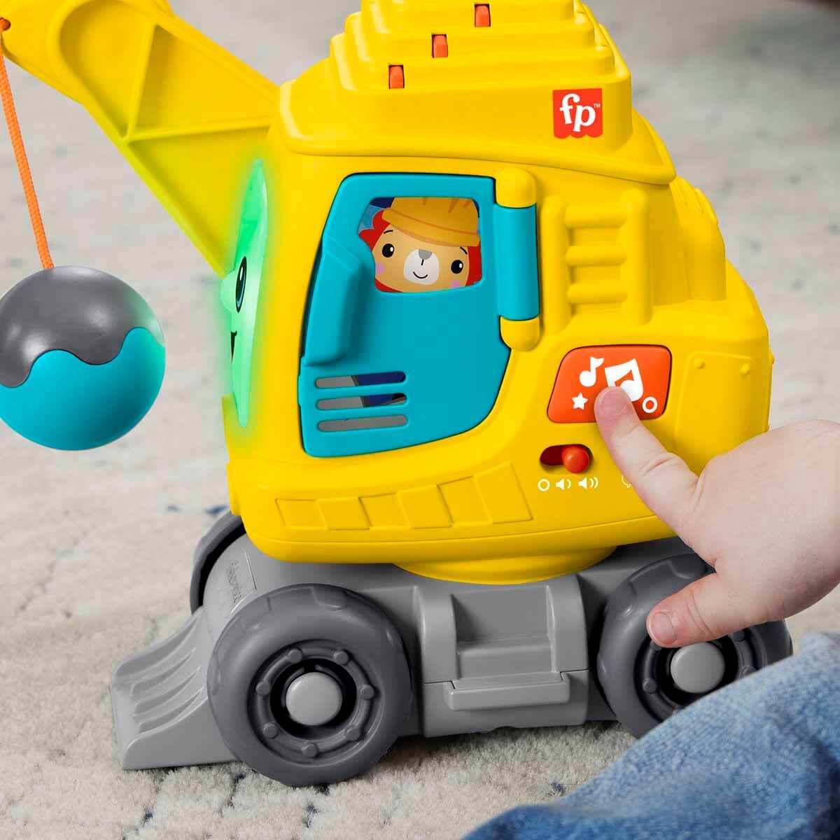 Eğitici Bebek Oyuncakları, Fisher Price, Fisher Price Sesli ve Işıklı Eğitici Vinç HWY62