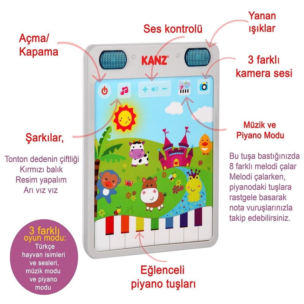 Eğitici Bebek Oyuncakları, Kanz, Kanz Neşeli Çiftlik Tabletim Eğitici Oyuncak