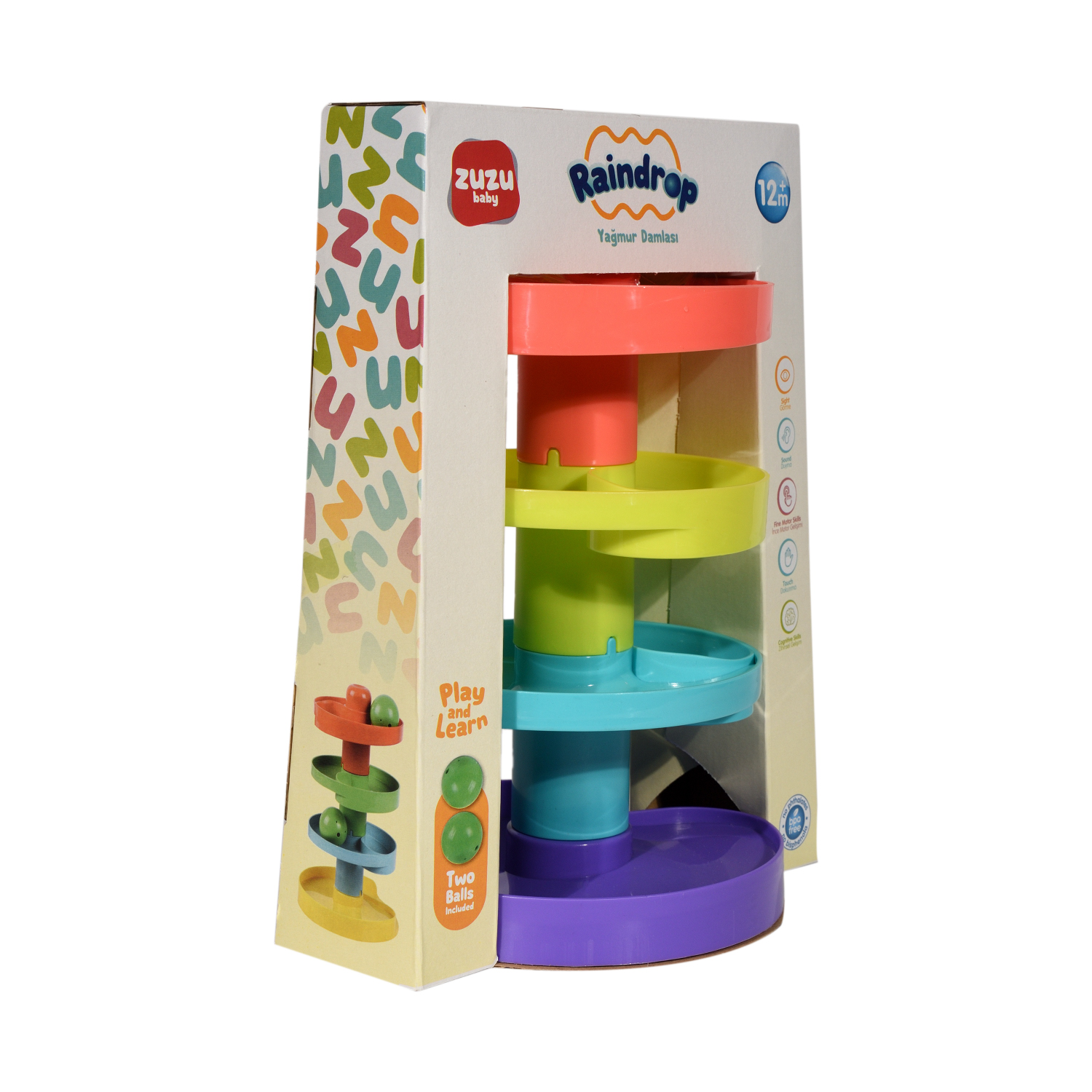 Eğitici Bebek Oyuncakları, Merkez Oyuncak, Zuzu Toys Yağmur Damlası Çıngıraklı Top Oyunu 4031