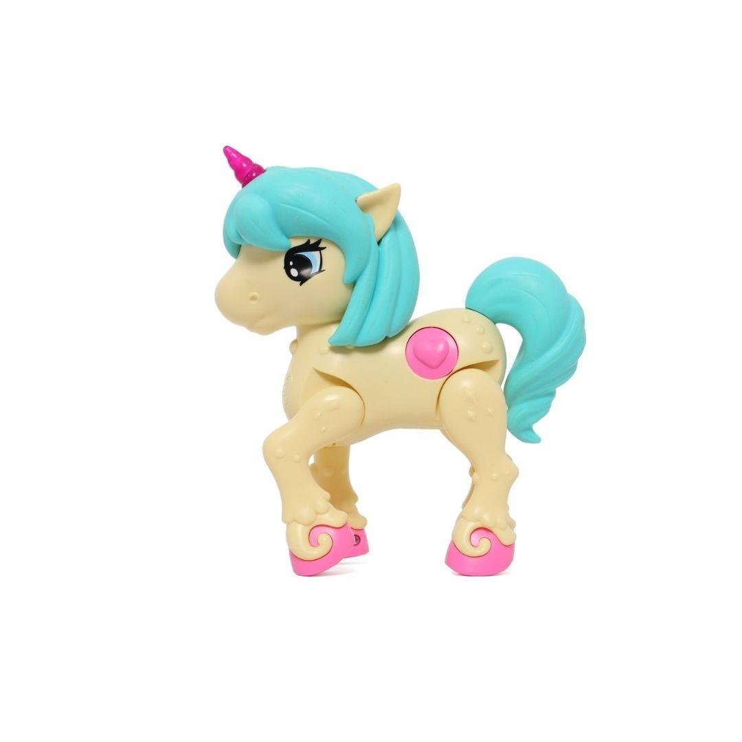 Eğitici Elektronik Oyuncaklar, MEGA OYUNCAK, Cutie Friends Sesli ve Işıklı Unicorn 40807 Sarı