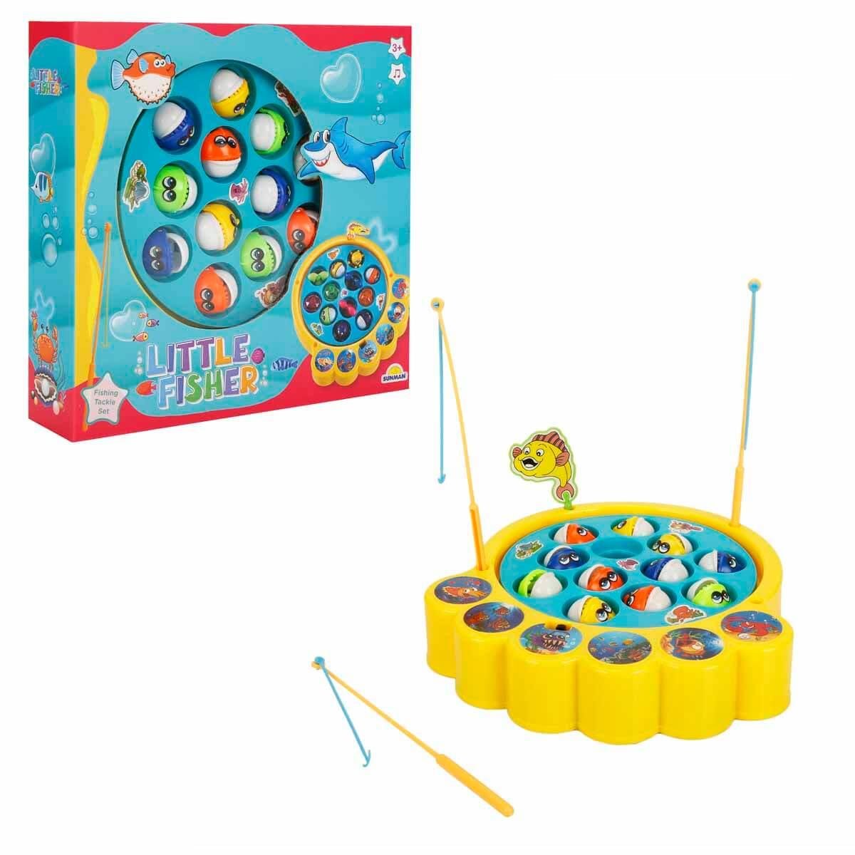 Eğitici Elektronik Oyuncaklar, Sunman, Hareketli ve Sesli Balık Tutma Oyun Seti