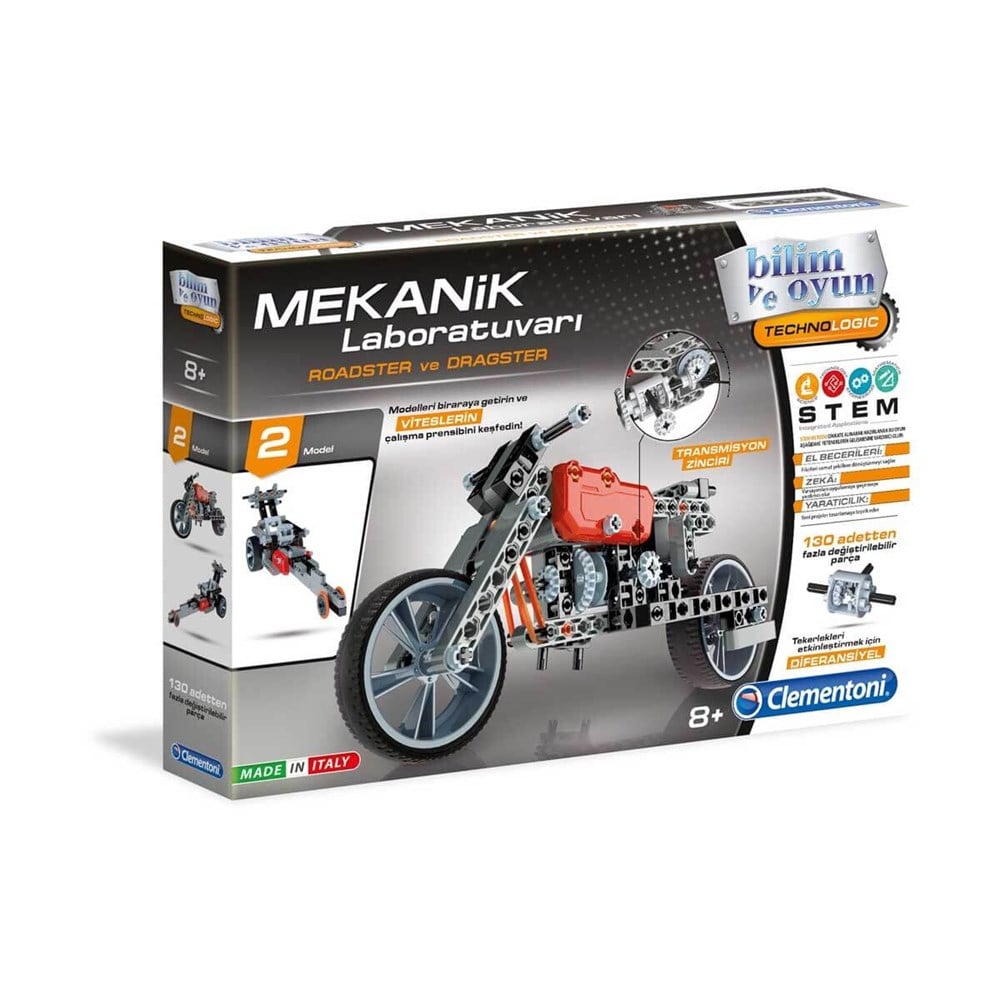 Eğitici Robotlar, Clementoni, Clementoni Bilim ve Oyun Setleri Mekanik Laboratuvarı Roadster ve Dragster