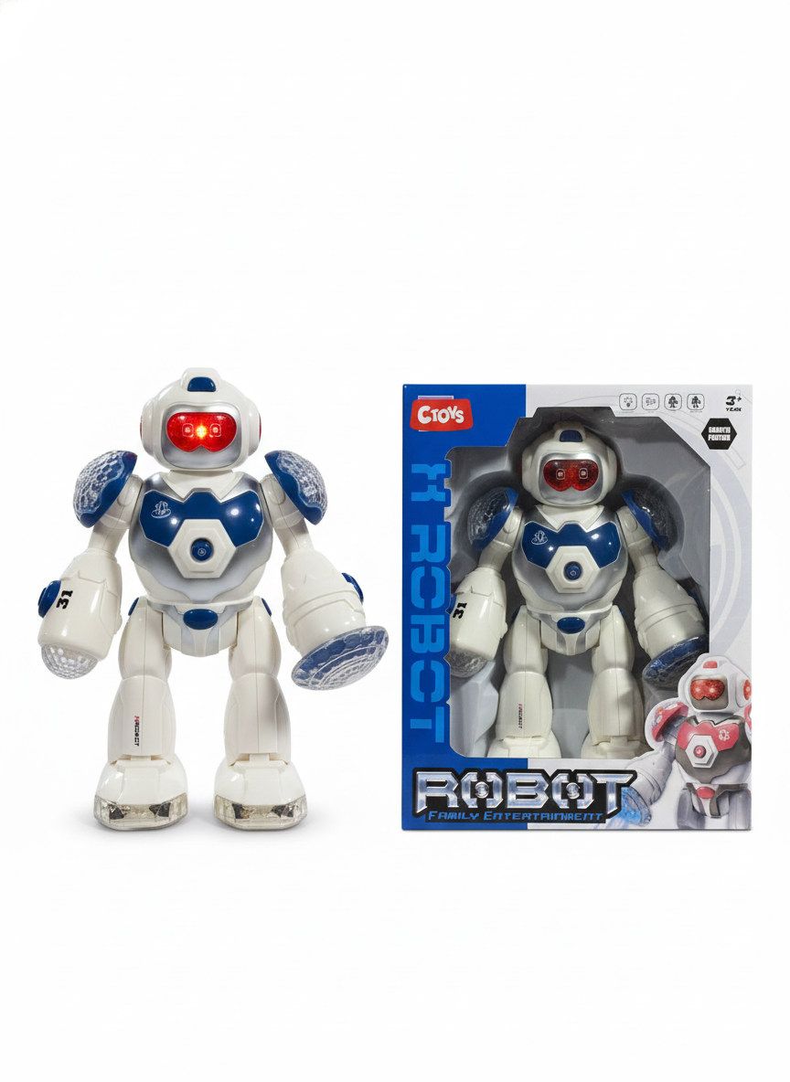 Eğitici Robotlar, Ceren, CTOY Sesli ve Işıklı Robot 98003 Mavi