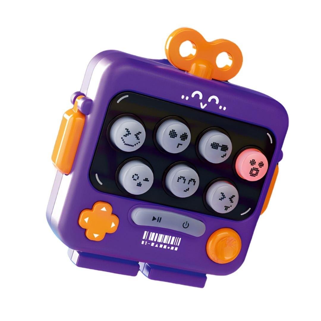 Eğitici Robotlar, MEGA OYUNCAK, Whack a Mole Sevimli Suratlar Zeka Oyunu 60803 Mor