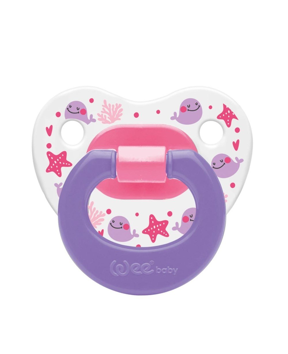 Emzik, WEE BABY, Wee Baby Desenli Damaklı Emzik No:1 0-6Ay 833 Mor