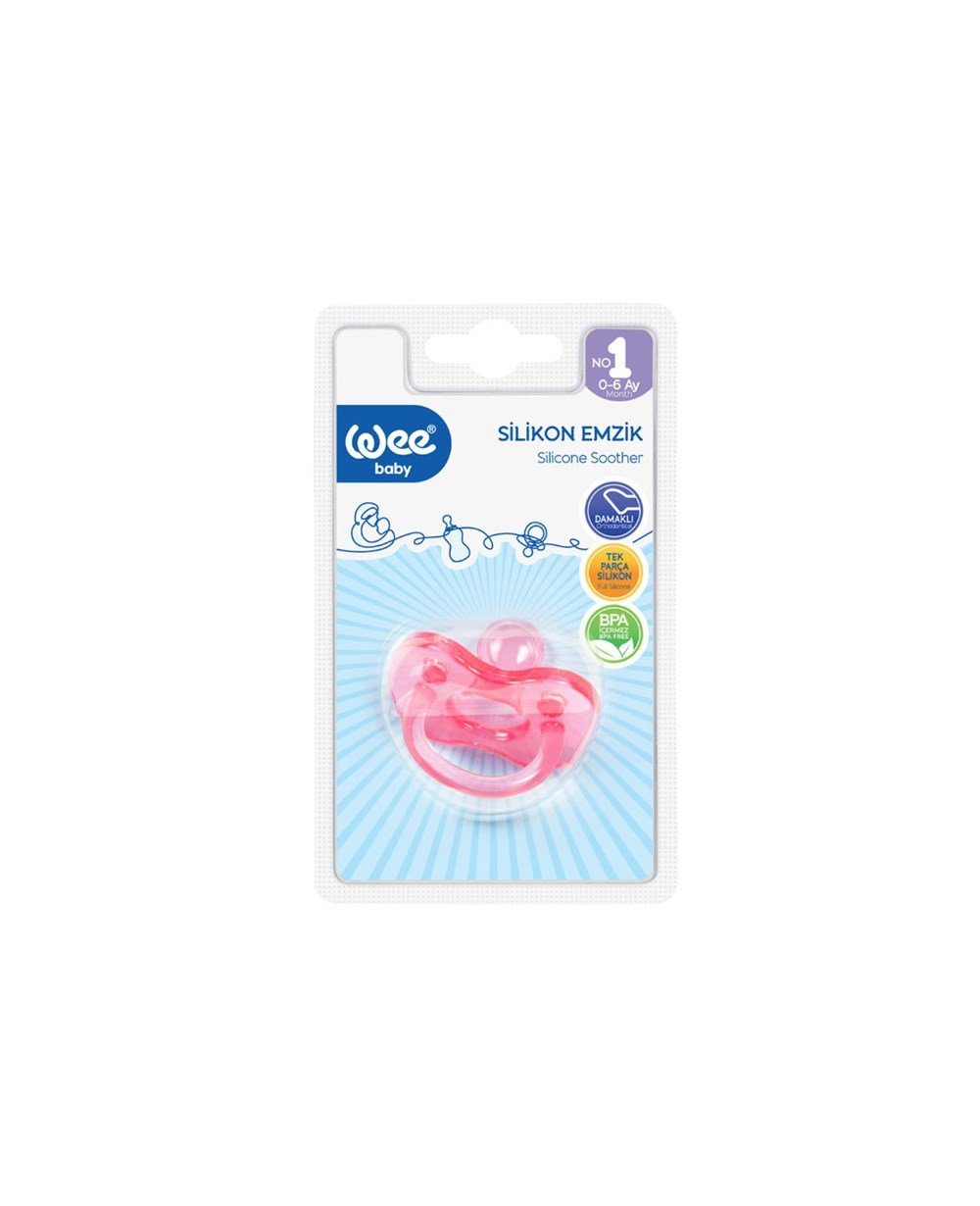Emzik, WEE BABY, Wee Baby Full Silikon Emzik 161 Pembe