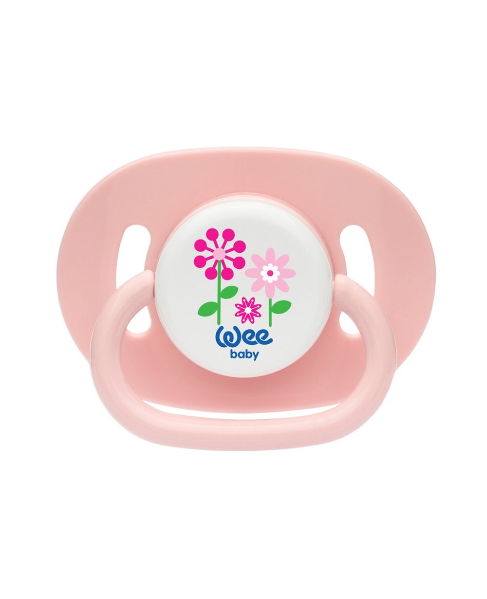 Emzik, WEE BABY, Wee Baby Oval Gövdeli Yuvarlak Uçlu Emzik No:1 0-6Ay 829 Pembe