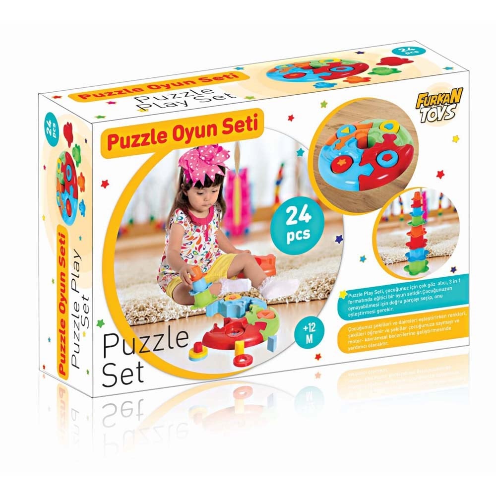 Eşleştirme Oyunları, Furkan Toys, Eğitici Puzzle Oyun Seti Kutulu FR55849