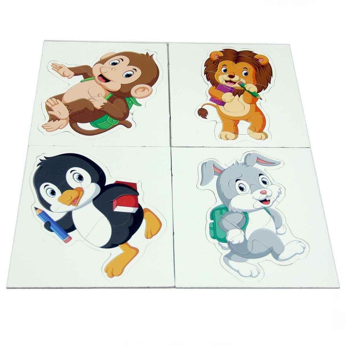 Eşleştirme Oyunları, Laço Kids, Laço Kids Baby Bebek Puzzle Hayvanlar Seti 4'lü LC7225