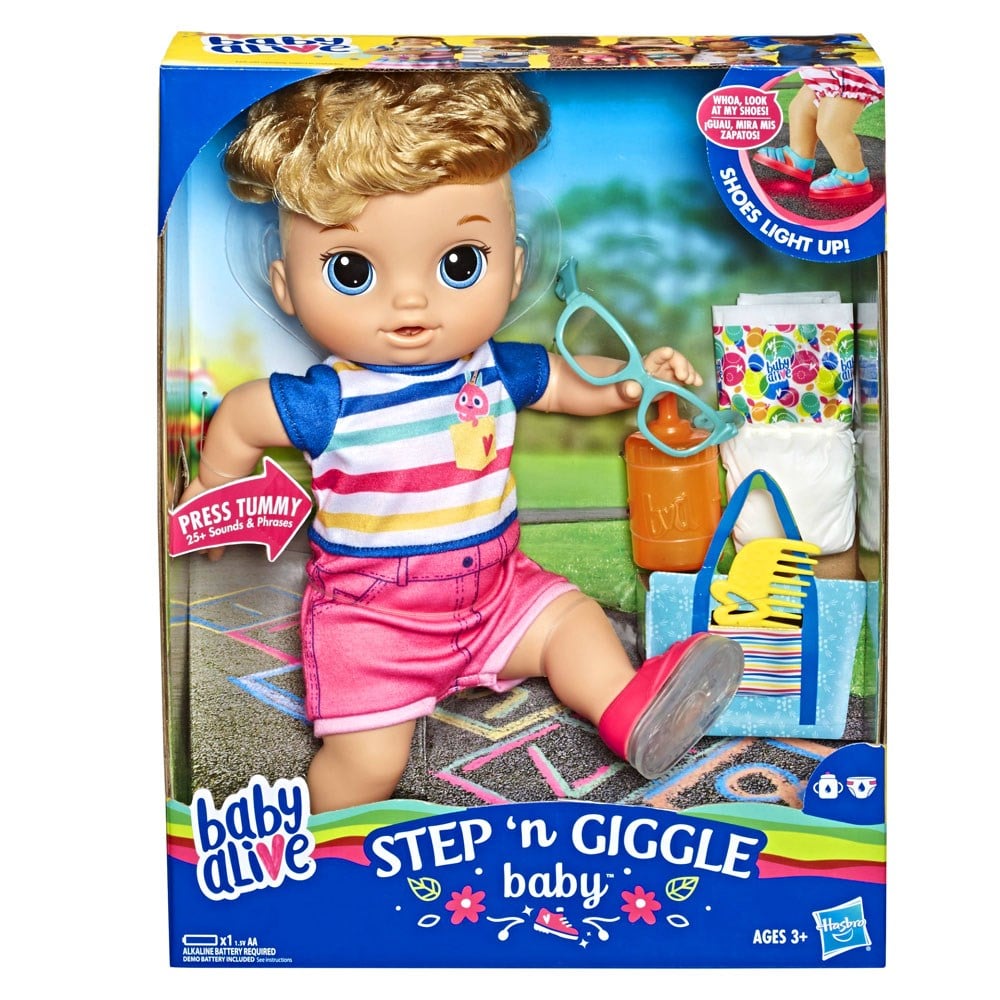 Et Bebekler, Baby Alive, Baby Alive Işıklı Ayakkabılarıyla Neşeli Erkek Bebeğim E5244
